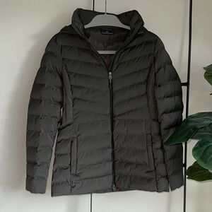 Women's Olive Puffer Jacket